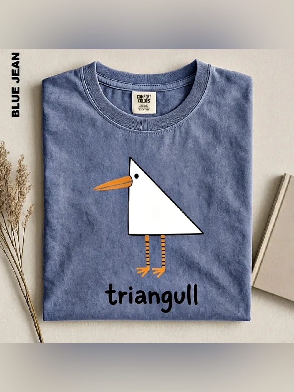 Comfort Colors Triangull Triangle Seagull T-Shirt, Funny Bird Pun Graphic Tee